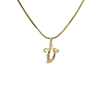 Žluté zlato přívěsek PÍSMENO malé psací